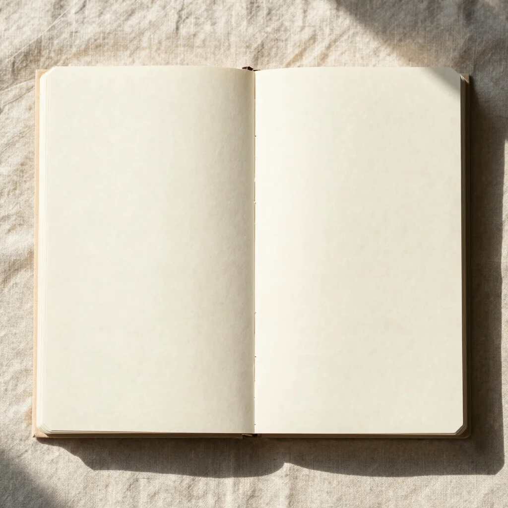 Linen-Bound Solitude Reflection Journal